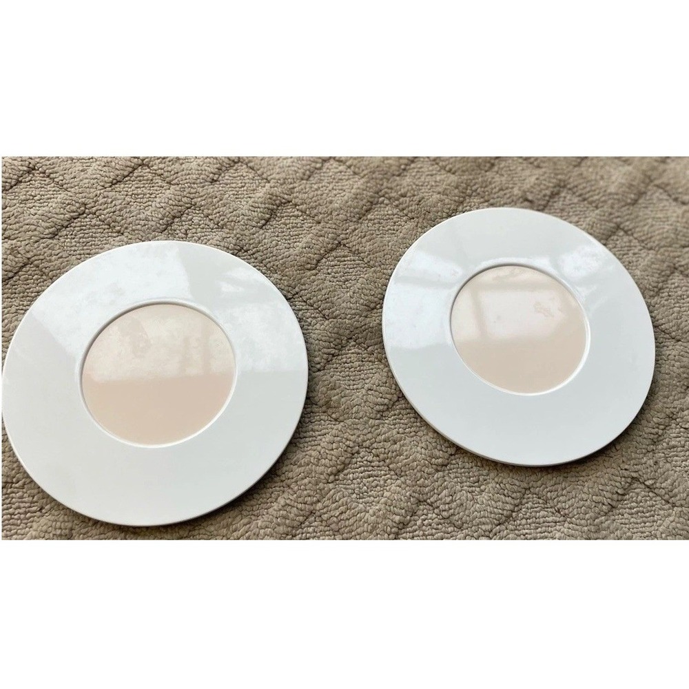 Set of 2 Vintage TUPPERWARE COOL SPOT TRIVET WHITE W/PINK DUSTY ROSE